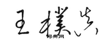 駱恆光王朴真草書個性簽名怎么寫