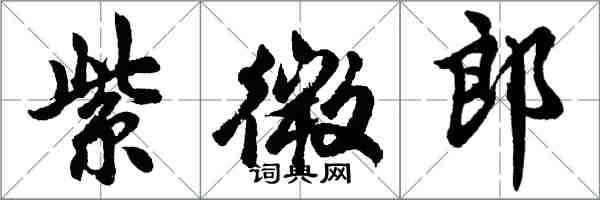 胡問遂紫微郎行書怎么寫