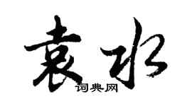 胡問遂袁水行書個性簽名怎么寫