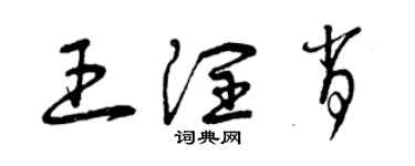 曾慶福王潤肖草書個性簽名怎么寫