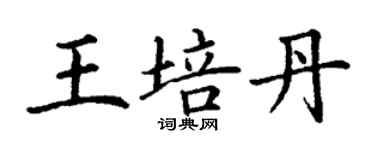 丁謙王培丹楷書個性簽名怎么寫