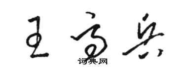 駱恆光王高兵草書個性簽名怎么寫