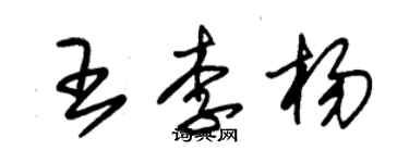 朱錫榮王李楊草書個性簽名怎么寫