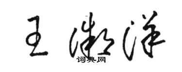 駱恆光王微洋草書個性簽名怎么寫