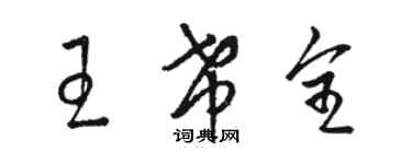 駱恆光王希全草書個性簽名怎么寫