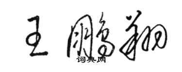 駱恆光王鵬翔草書個性簽名怎么寫