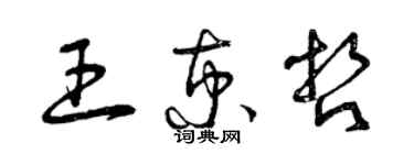 曾慶福王京哲草書個性簽名怎么寫