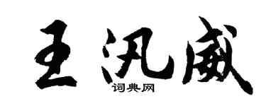 胡問遂王汛威行書個性簽名怎么寫