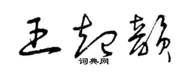 曾慶福王起韻草書個性簽名怎么寫