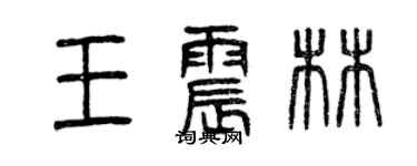 曾慶福王震林篆書個性簽名怎么寫