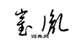 梁錦英崔胤草書個性簽名怎么寫