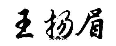 胡問遂王揚眉行書個性簽名怎么寫