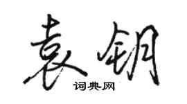 駱恆光袁鑰行書個性簽名怎么寫