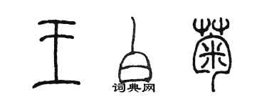 陳墨王白菊篆書個性簽名怎么寫