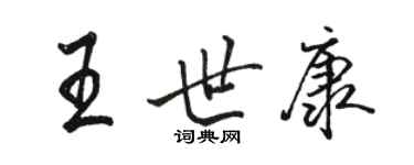 駱恆光王世康行書個性簽名怎么寫