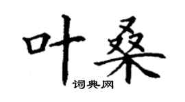 丁謙葉桑楷書個性簽名怎么寫
