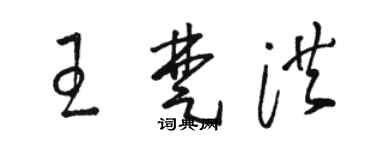 駱恆光王楚洪草書個性簽名怎么寫