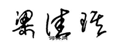 朱錫榮梁佳琪草書個性簽名怎么寫