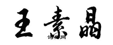 胡問遂王素晶行書個性簽名怎么寫