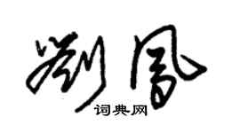 朱錫榮劉鳳草書個性簽名怎么寫