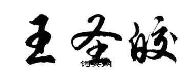 胡問遂王聖皎行書個性簽名怎么寫