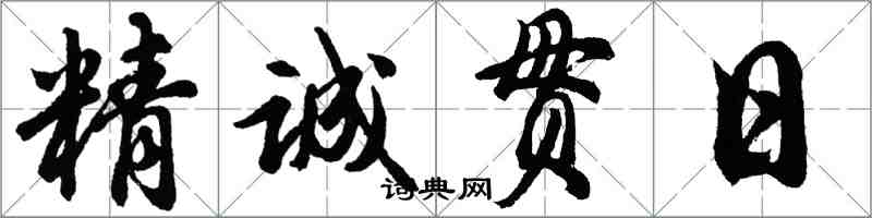 胡問遂精誠貫日行書怎么寫