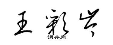 梁錦英王彩岑草書個性簽名怎么寫