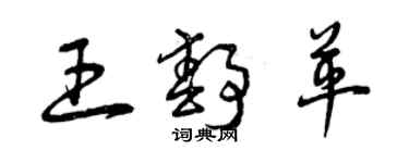 曾慶福王靜革草書個性簽名怎么寫