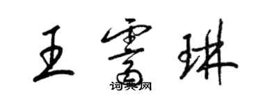 梁錦英王霽琳草書個性簽名怎么寫