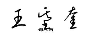 梁錦英王基奎草書個性簽名怎么寫