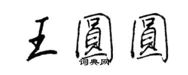 王正良王圓圓行書個性簽名怎么寫