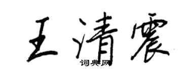 王正良王清震行書個性簽名怎么寫