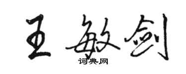 駱恆光王敏劍行書個性簽名怎么寫