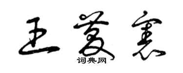 曾慶福王慶憲草書個性簽名怎么寫