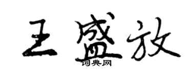 曾慶福王盛放行書個性簽名怎么寫