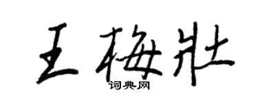 王正良王梅壯行書個性簽名怎么寫