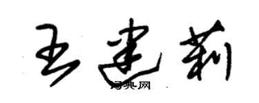 朱錫榮王建莉草書個性簽名怎么寫