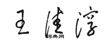 駱恆光王佳淳草書個性簽名怎么寫