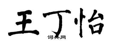 翁闓運王丁怡楷書個性簽名怎么寫