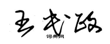 朱錫榮王民政草書個性簽名怎么寫