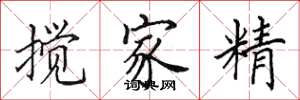 田英章攪家精楷書怎么寫
