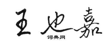 駱恆光王也嘉行書個性簽名怎么寫