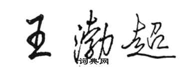 駱恆光王渤超行書個性簽名怎么寫