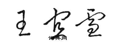 駱恆光王宜雪草書個性簽名怎么寫