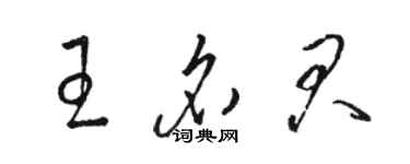 駱恆光王名君草書個性簽名怎么寫