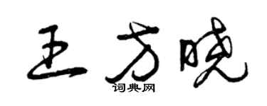 曾慶福王方曉草書個性簽名怎么寫