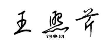 梁錦英王照芹草書個性簽名怎么寫