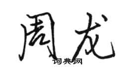 駱恆光周龍行書個性簽名怎么寫