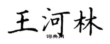 丁謙王河林楷書個性簽名怎么寫