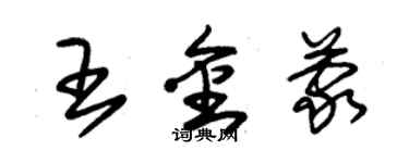 朱錫榮王金蒙草書個性簽名怎么寫